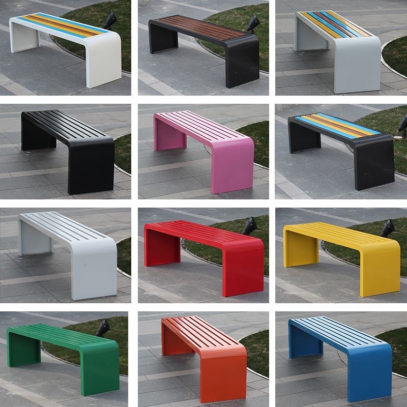 Outdoor Furniture Metal Chairs - Banco de metal de aço laminado