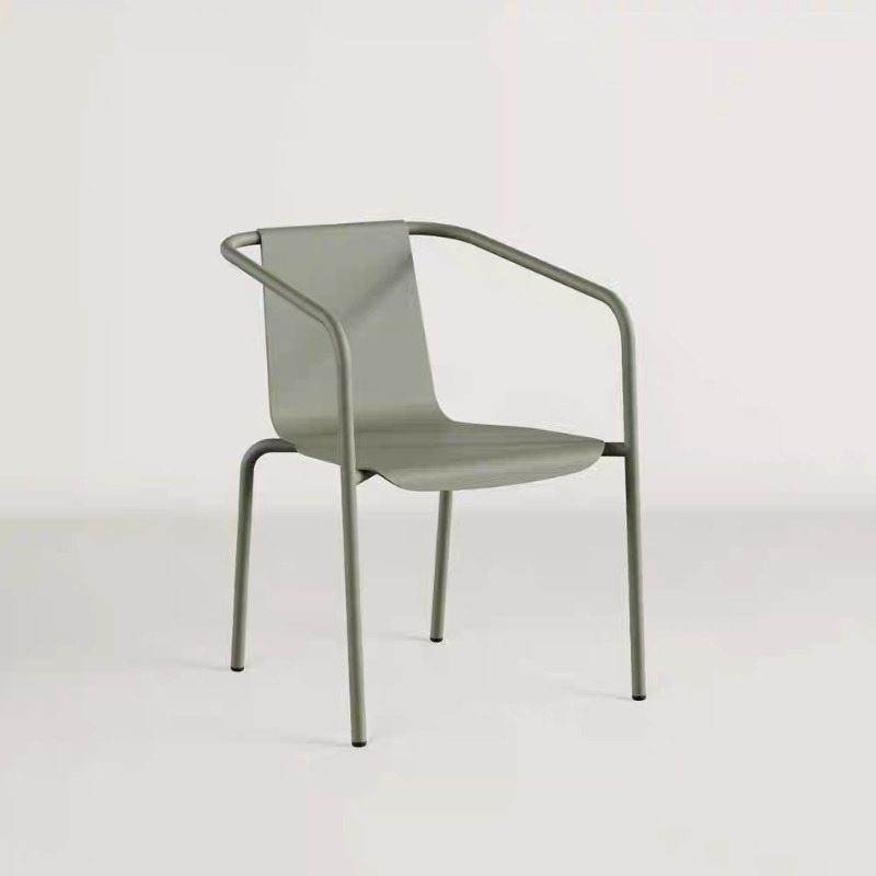 Outdoor Furniture Metal Chairs - Conjunto de Pátio Escandinavo com Mesa