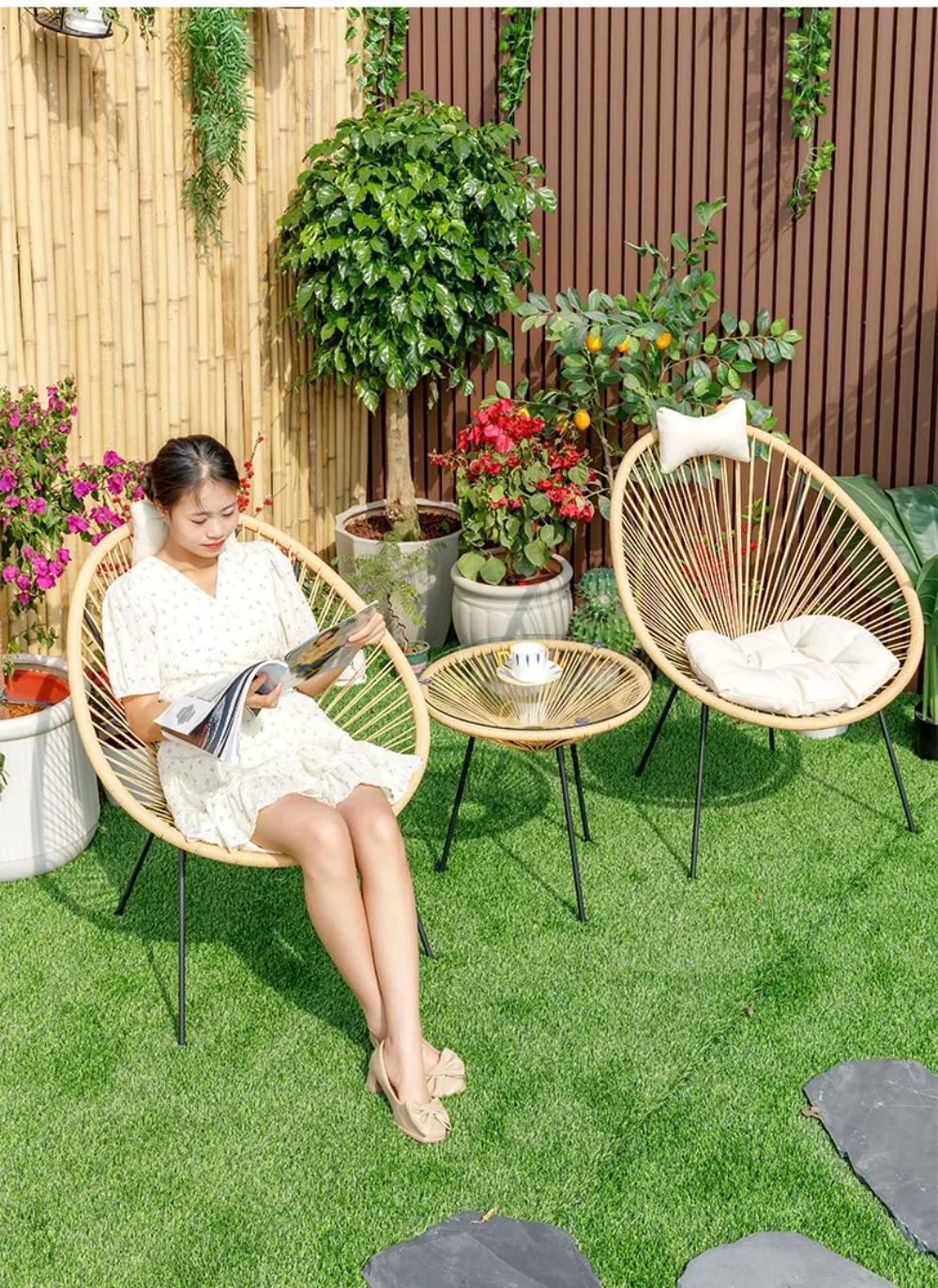 Cadeiras de Jantar Nórdicas pa - Outdoor Furniture Metal Chairs avaliação e preço